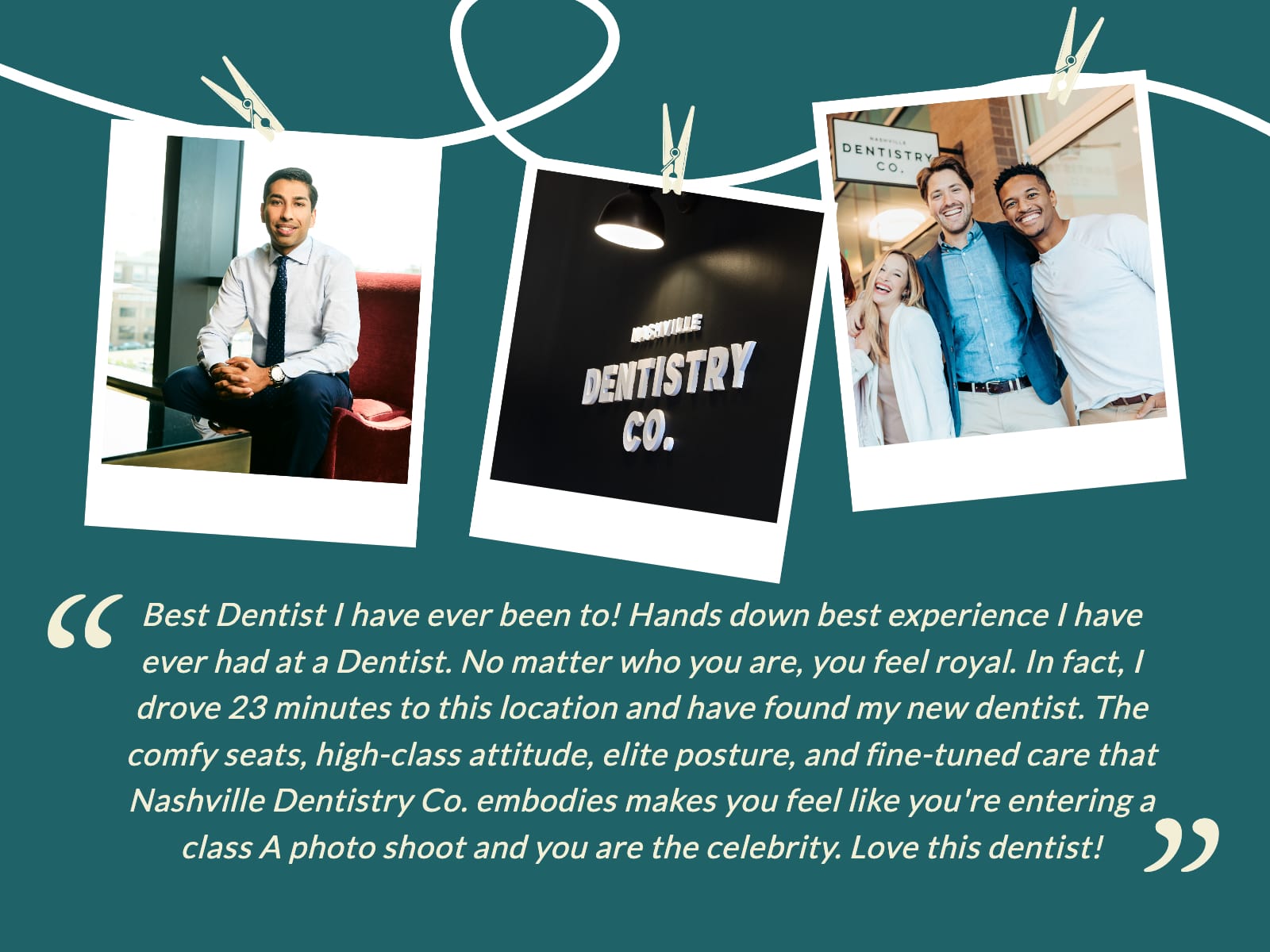 Review stating Dr. Patel is the Best Dentist hands down