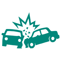Icon of a car crash